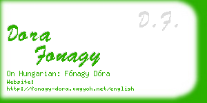 dora fonagy business card